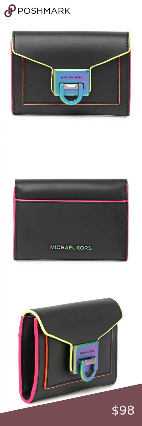 michael kors brooklyn wallet|Michael Kors manhattan black iridescent.